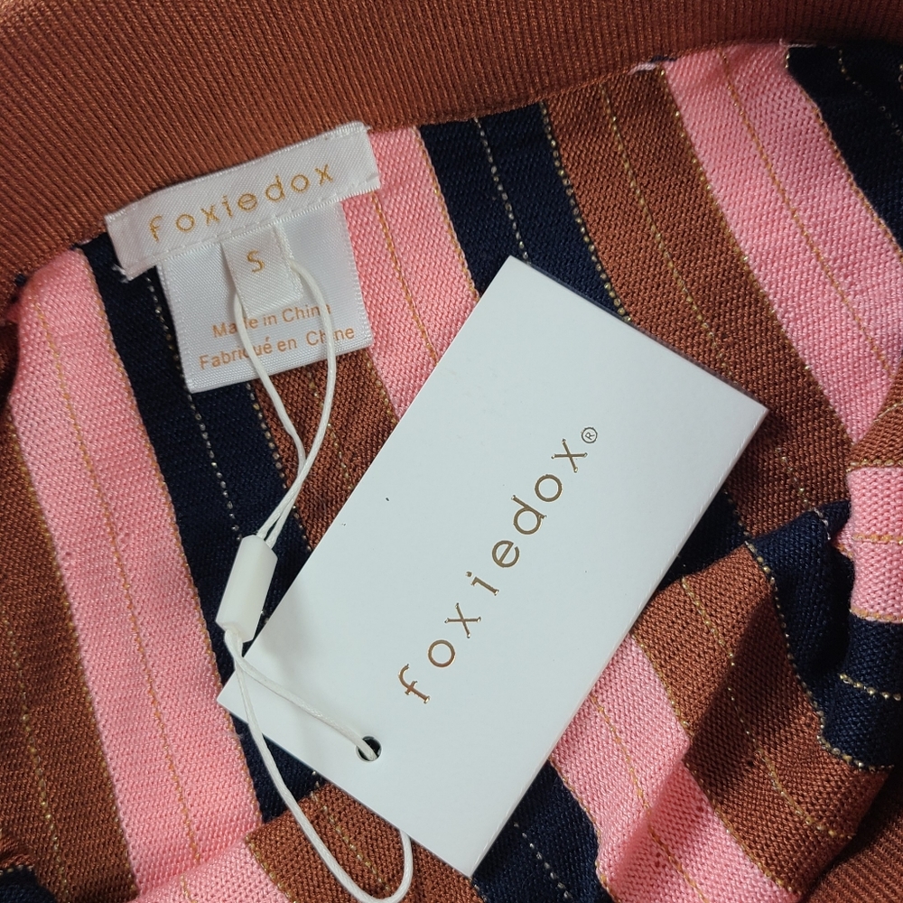 FOXIEDOX Anthropologie Striped Knit Anne Midi Skirt - Picture 3 of 4